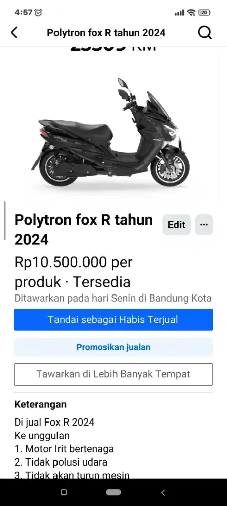 Polytron fox R 2024 STNK BPKB pajak isi