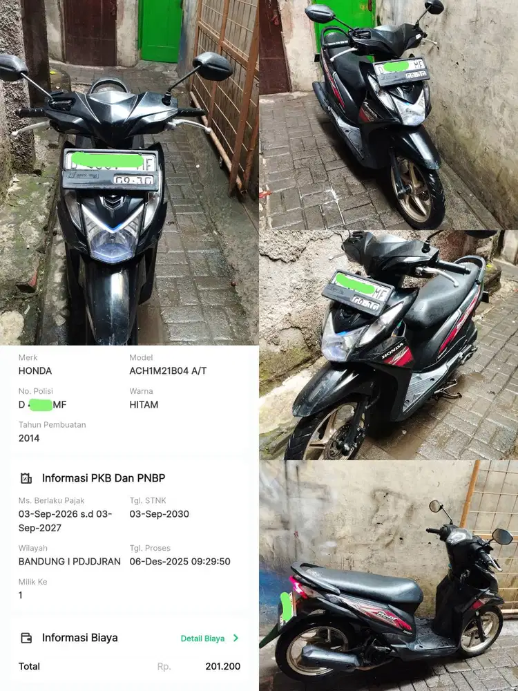 Honda Beat Fi 2014/Kompkit isi panjang