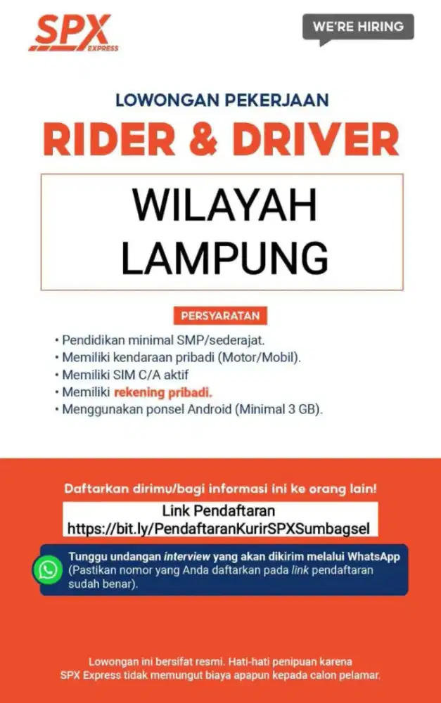 Lowongan Kurir Paket SPX