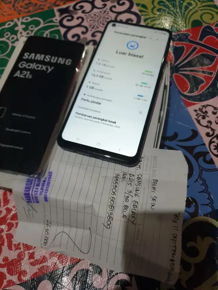 Hp Samsung A21s ram 3/32