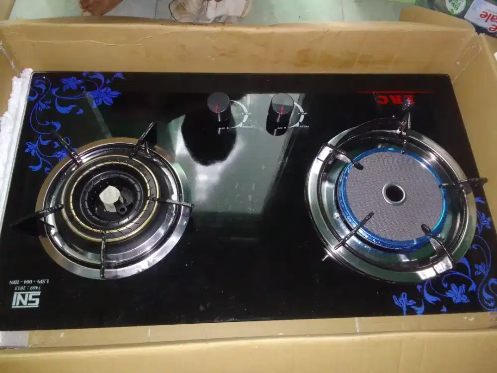 Kompor gas kaca 2 tungku