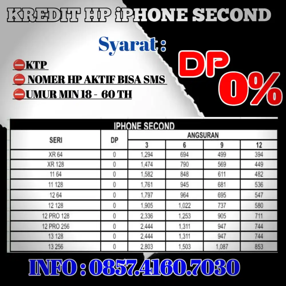 Kredit hp tanpa DP