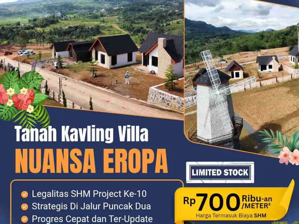 dijual kavling villa konsep eropa di Bogor Timur