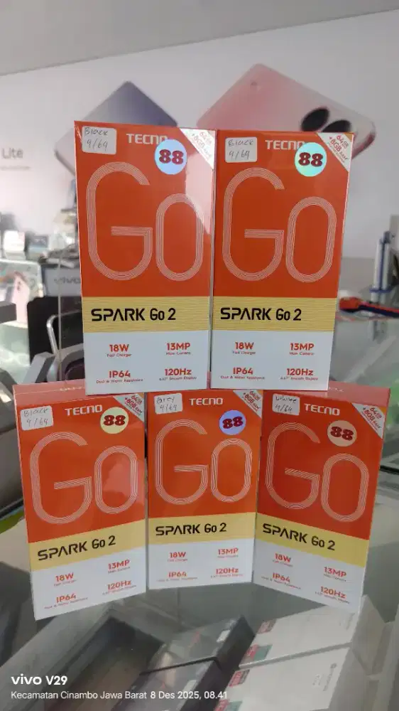 Tecno Spark Go2 4+4/128 baru spesial promo