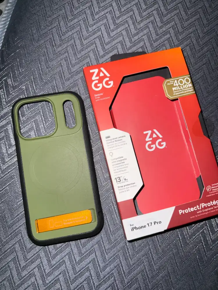 Zagg case iphone 17 pro green original