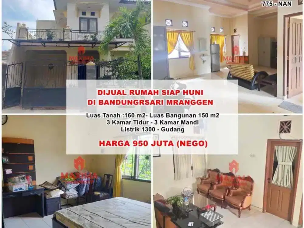 di jual rumah 2 lantai bandungsari mranggen