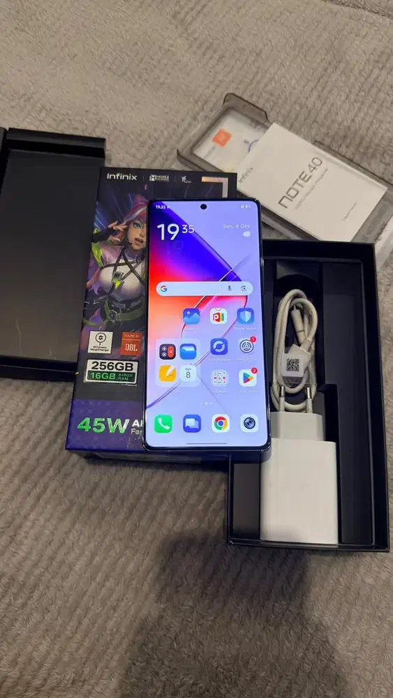 Infinix Note 40 Black 8/256GB Resmi Lengkap