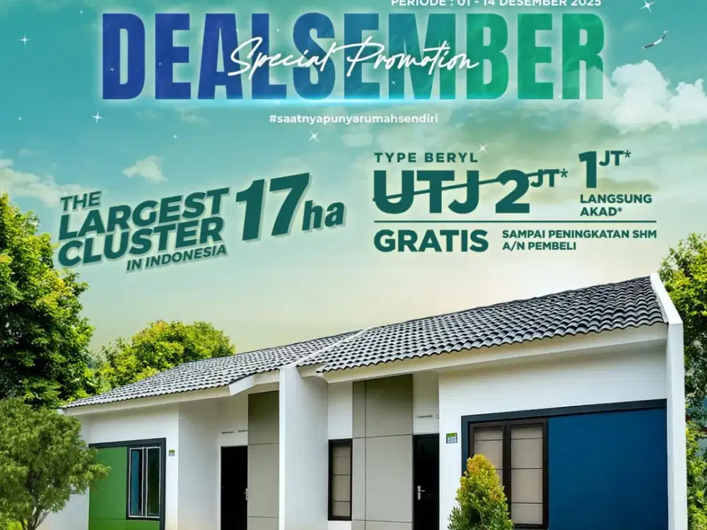 Rumah subsidi dekat stasiun maja bebas banjir