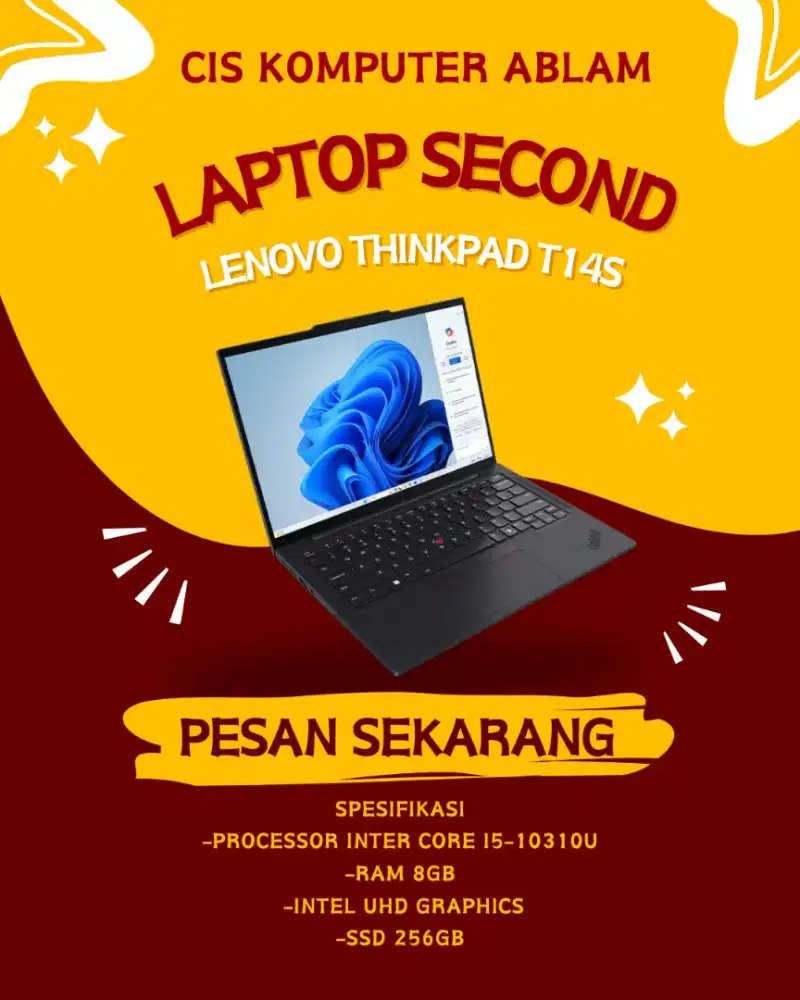 JUAL Laptop Second Lenovo Thinkpad T14s