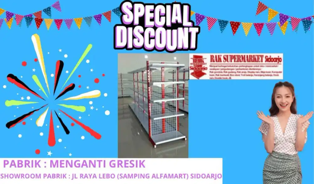 Rak penutup rak minimarket gondrola