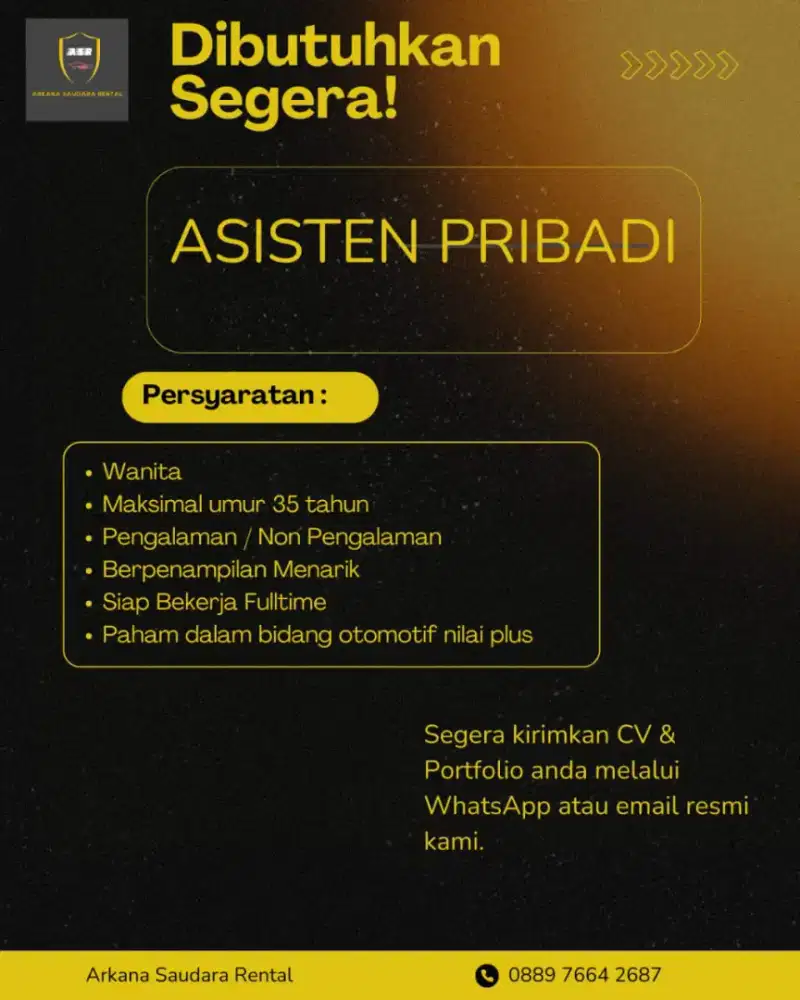 Lowongan pekerjaan asisten pribadi sekretaris
