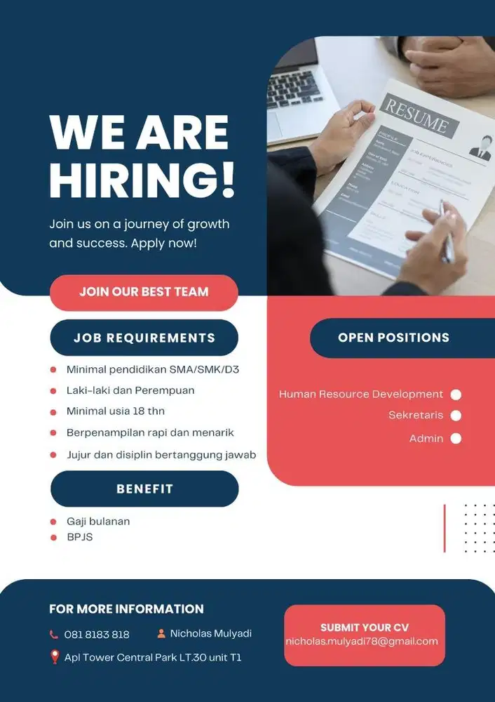 Loker Lowongan Pekerjaan Admin Sekretaris HRD