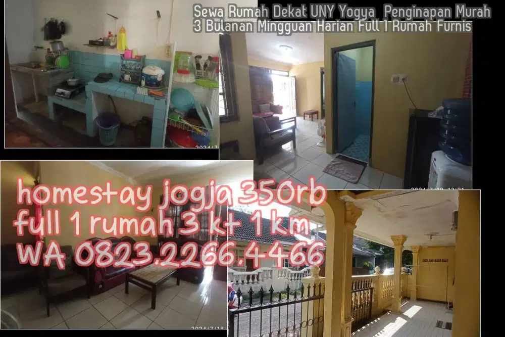 Sewa Rumah Dekat UNY Yogya  Penginapan Murah 3 Bulanan Mingguan Harian