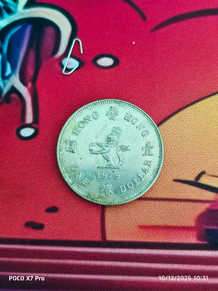 Koin Kuno 1 Dollar Hongkong 1979 Antik