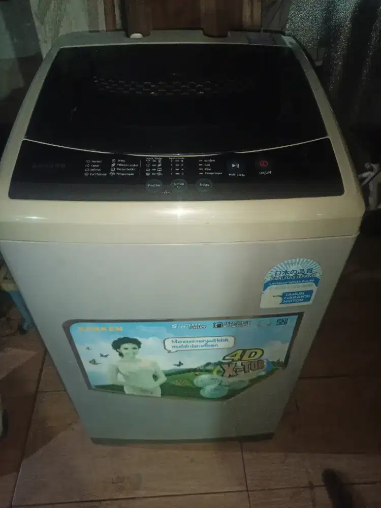 Mesin cuci 1 tabung Sanken sawangan pasir putih