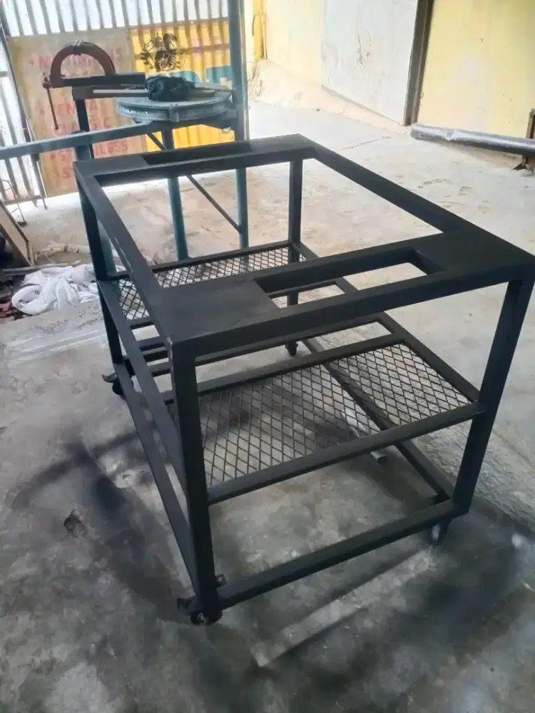 Meja oven deck besi galvanis anti karat