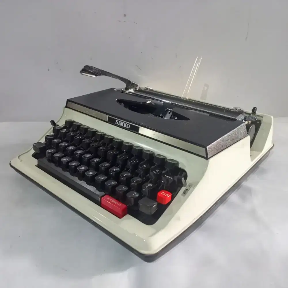 Vintage Mesin Ketik/Tik SIMKO Manual Fungsi • Retro Typewriter & Case