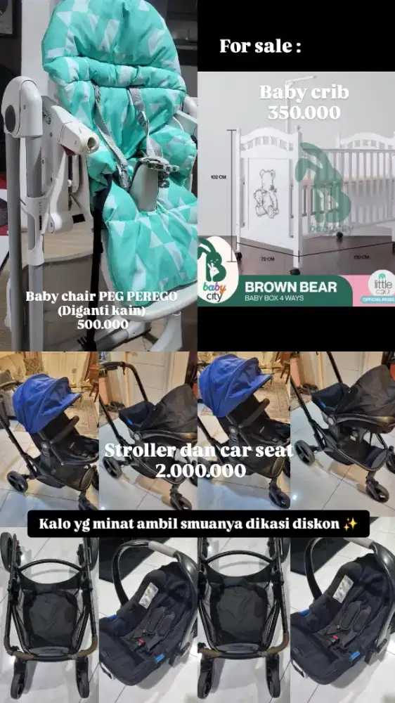 Stroller carseat baby chair baby crib