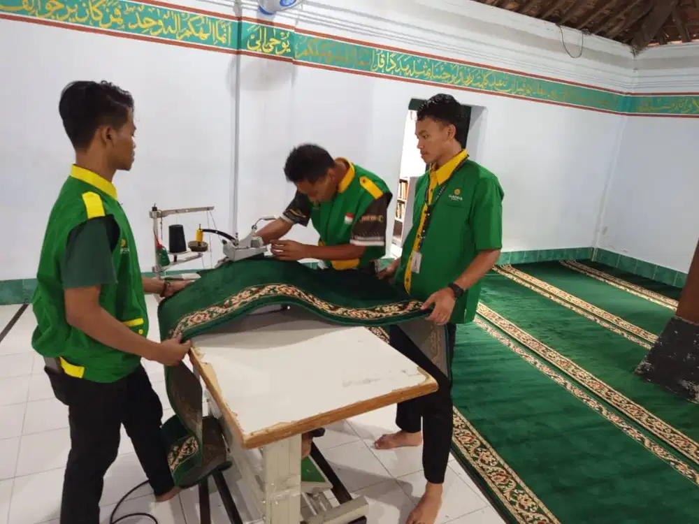 Karpet Masjid Rajakan - Meteran Permeter Merah Hijau