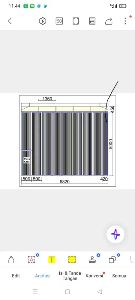 Mengerjakan pintu harmonika pintu besi gudang dll