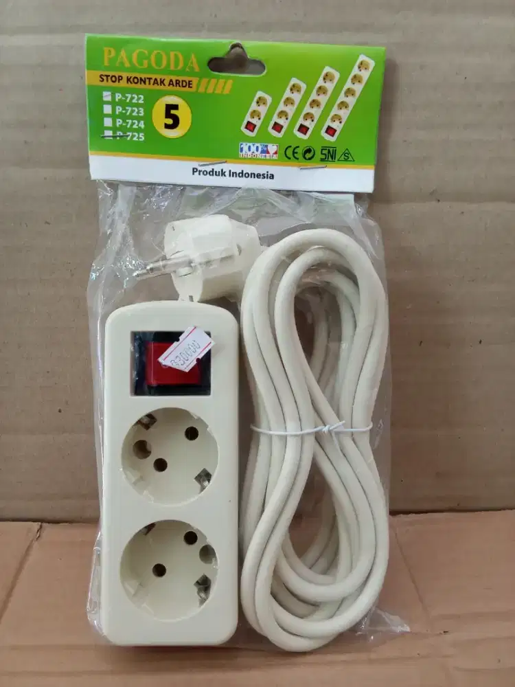 STOP KONTAK 2 LUBANG 5 METER