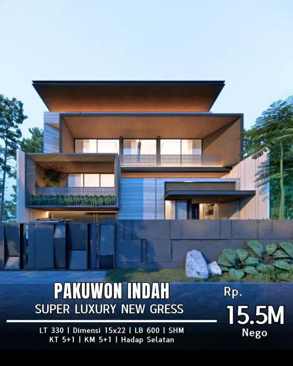 Dijual Rumah Mewah Baru Gress Imperial Golf Pakuwon Indah Surabaya