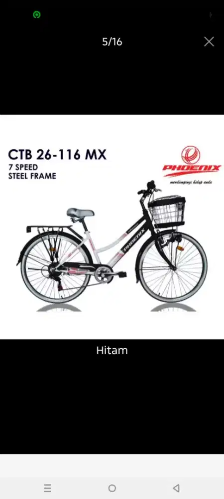 Sepeda cewe phoenix 26 mulus kaya baru