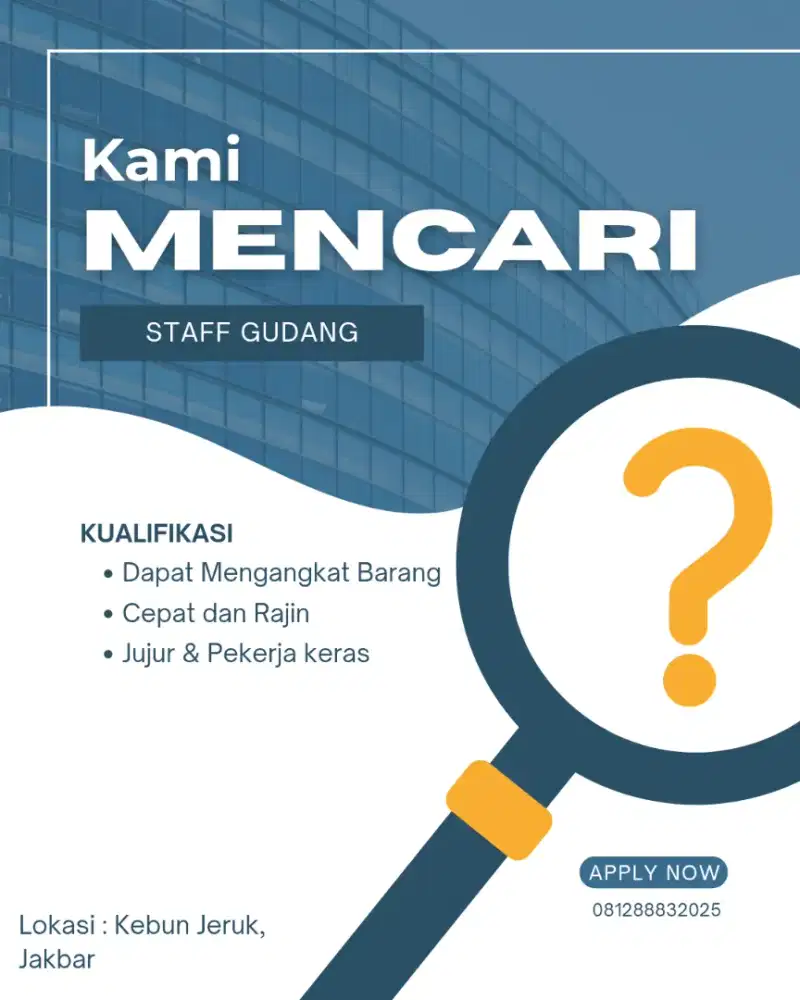 Open Loker Staff Gudang