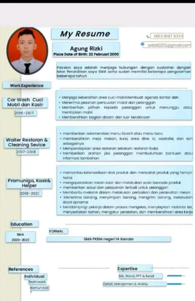 Information job for me