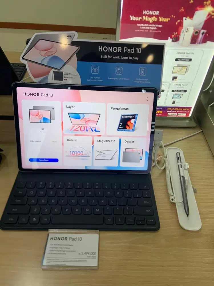 Honor pad 10 : 10100mAh battery