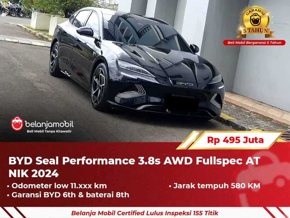 [ GARANSI 5TH ] BYD Seal Performance 3.8s AWD Fullspec AT 2024/2025