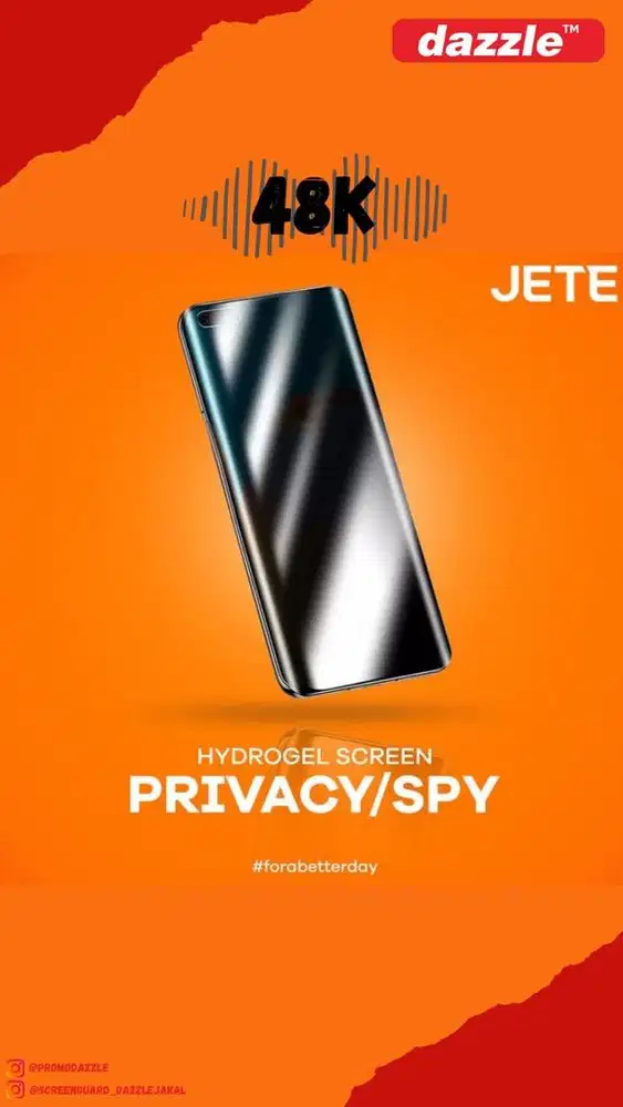Hydrogel jete matte privacy