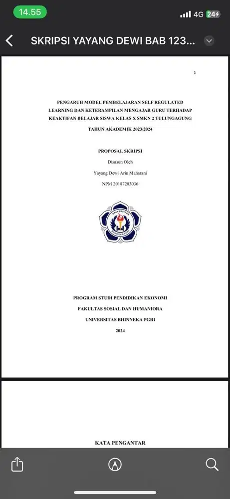 SKRIPSI KUANTITATIF EKSPERIMEN