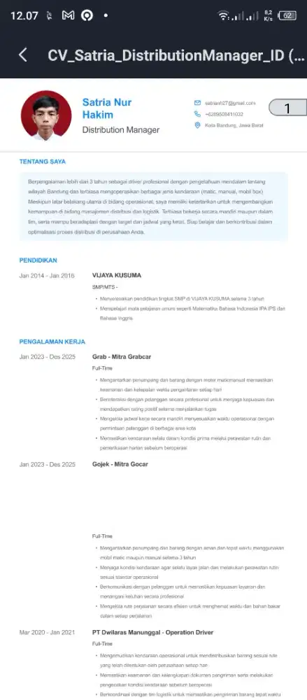 Mencari Pekerjaan Driver