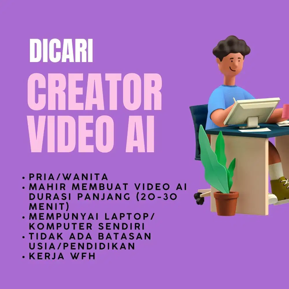 Dicari Creator Video AI untuk Youtube