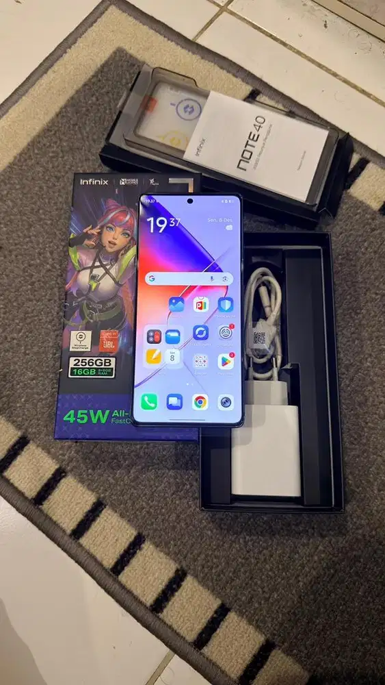 Dijual Infinix Note 40 Black 8/256GB Resmi Lengkap