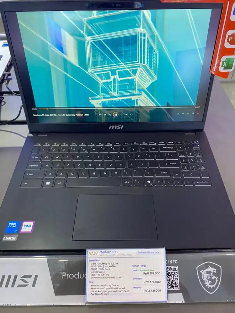 MSI MODERN 15H || KREDIT TANPA CC BUNGA RINGAN 0.88%