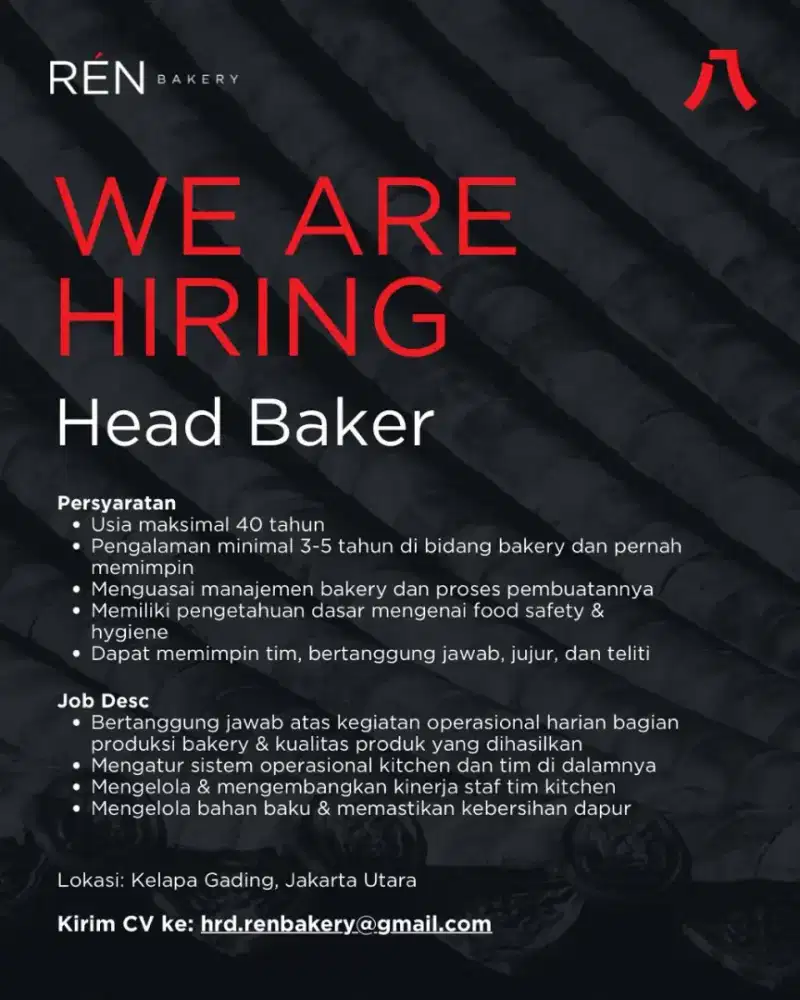 Head Baker REN Bakery