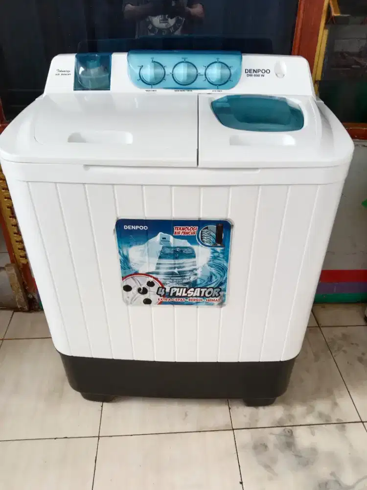 jual mesin cuci 2 tabung samsung 8kg  kondisi mesin halus body mulus