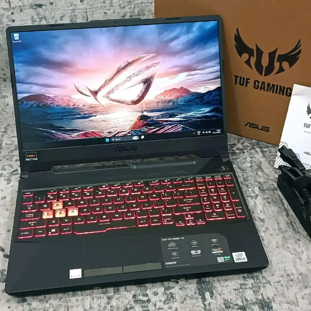 Asus TUF F15 Core i5-10300H 8-512GB GTX 1650 4GB 144Hz Fulset Like New
