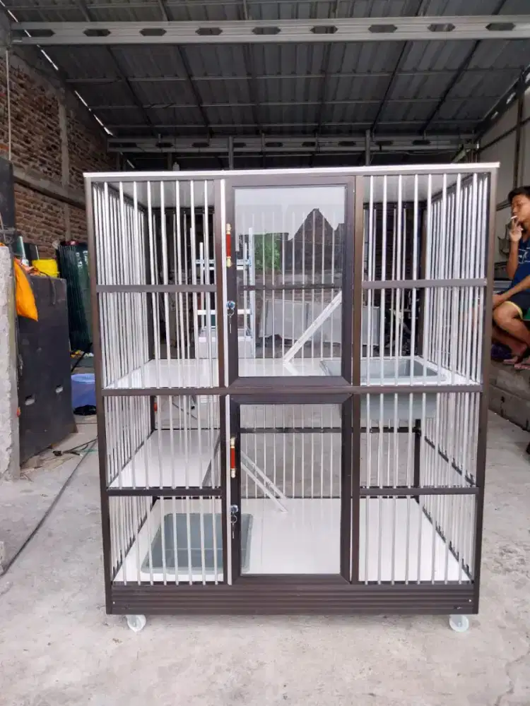Kandang Kucing 2ruang gratis ongkir
