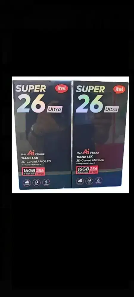 Itel super S26 ultra 256gb ram 8gb layar lengkung dan8/128 curve