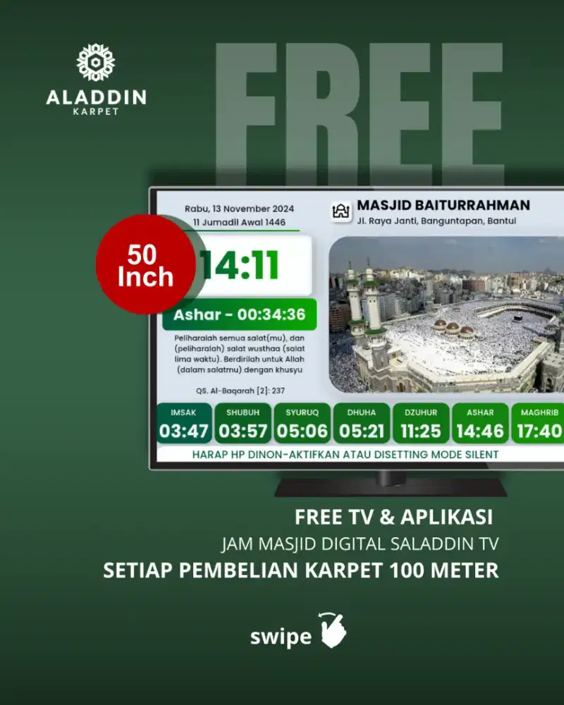 Jam Digital Masjid Modern