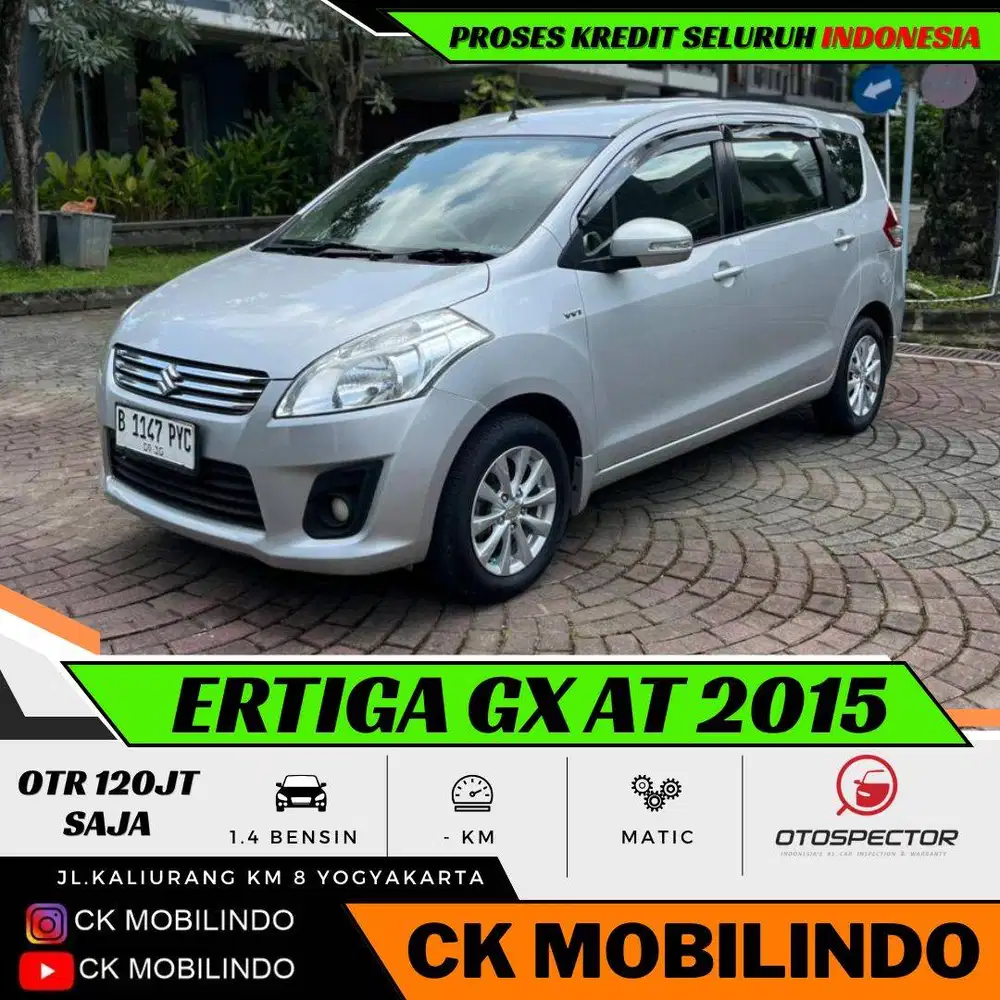 (Dp10jt) Suzuki Ertiga GX Matic 2015 ORISINIL Kredit Murah