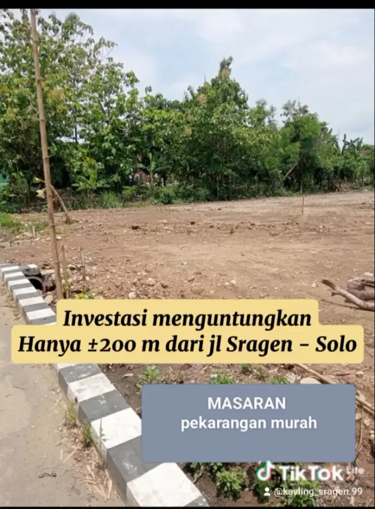 Tanah belakang puskesmas Masaran