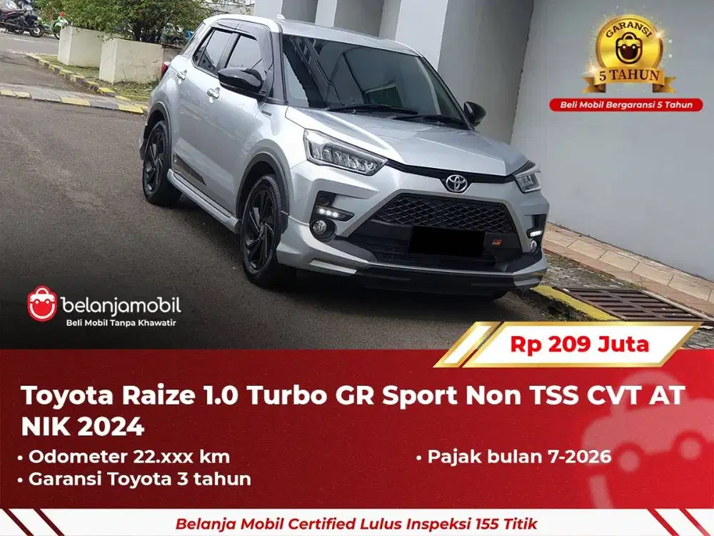 [ GARANSI 5TH ] Toyota Raize 1.0 Turbo GR Sport Non TSS AT 2024/2025