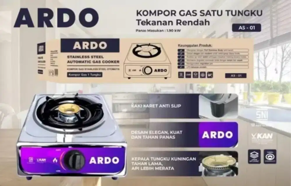 Baru kompor gas 1 tungku ardo