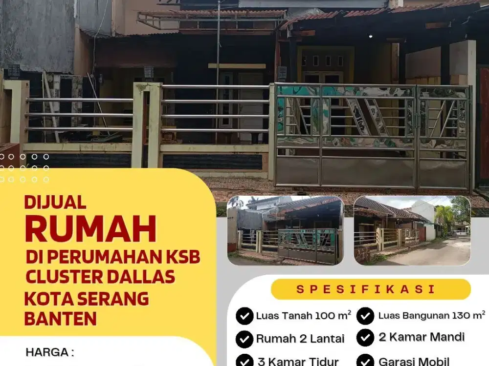 Jual Cepat! Rumah 2 Lantai Mewah di Highland Park Cluster Dallas, Serang - Lokasi Emas, Harga Nego!