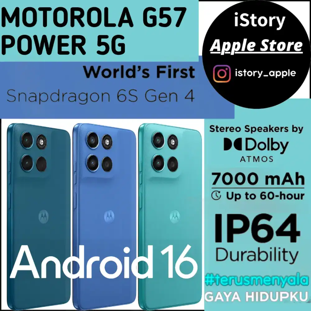 Moto G57 Power 5G - RAMBoost 24GB/256GB-Snapdragon6s Gen4-7000mAh-50MP