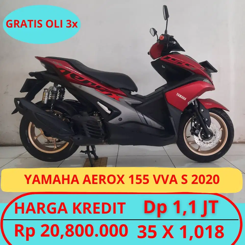 YAMAHA AEROX 155 VVA S 2020 DP HANYA 1,1 JUTA GUYSS